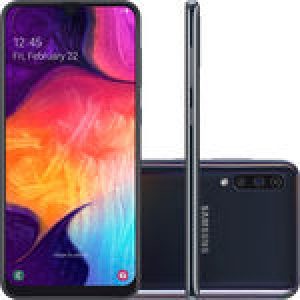 Smartphone Samsung Galaxy A50 Android 9.0 Tela 6.4" Octa-Core 128GB 4G Câmera Tripla 25MP + 5MP + 8MP - Preto