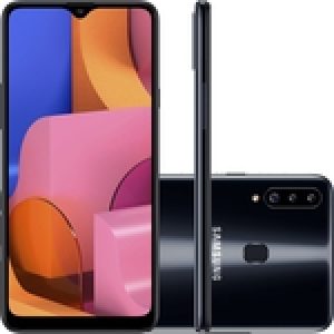 Smartphone Samsung Galaxy A20s 32GB Dual Chip Android 9.0 Tela 6.5" Octa-Core 1.8 GHz 4G Câmera Tripla 13.0 MP + 5.0 MP + 5.0 MP(UW) - Preto