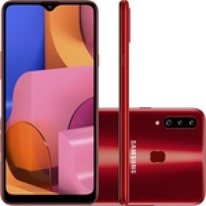 Smartphone Samsung Galaxy A20s 32GB Dual Chip Android 9.0 Tela 6.5" Octa-Core 1.8 GHz 4G Câmera Tripla 13.0 MP + 5.0 MP + 5.0 MP(UW) - Vermelho