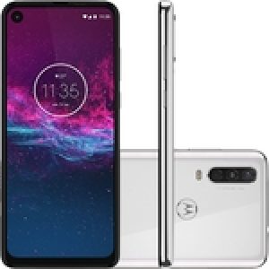 Smartphone Motorola One Action 128GB Dual Android Pie 9.0 Tela 6.3" Exynos 9609 (S925) 4G Câmera 12+5+16MP (Quad Pixe) - Branco Polar