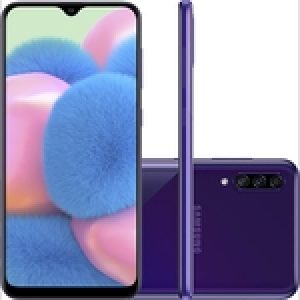 Smartphone Samsung Galaxy A30s 64GB Dual Chip Android 9.0 Tela 6.4" Octa-Core 4G Câmera Tripla 25MP + 5MP + 8MP - Violeta