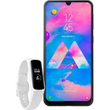 Smartphone Samsung Galaxy M30 – Preto + Galaxy Fit E – Branco